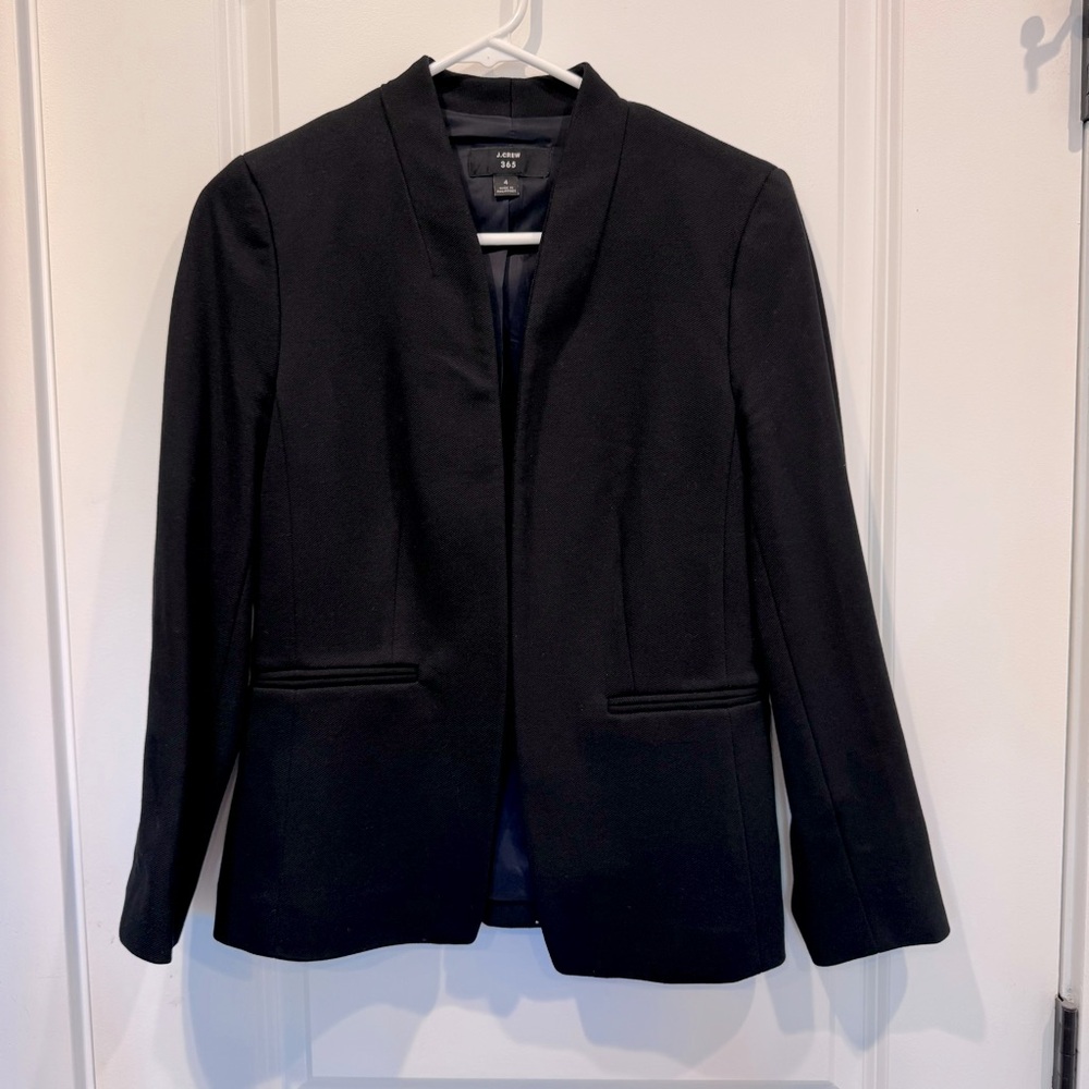 JCrew Going Out Blazer in Stretch Twill / Black / Size 4 / NWOT